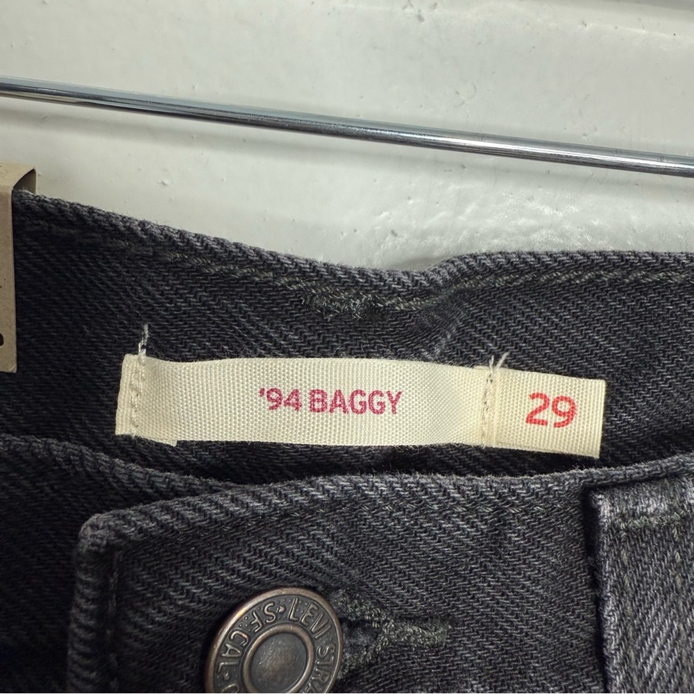NWT Levi's 94 Baggy Jean Open Mind Straight Washed Black‎ 29 x 31 Streetwear - Picture 8 of 12